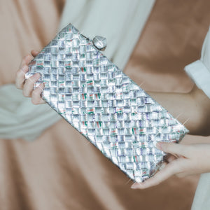 Limited Edition - White Woven Bar Clutch - Mother Erth