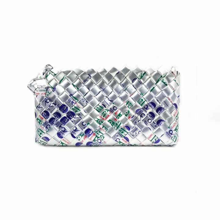 Limited Edition - Silver Woven Mini Clutch - Mother Erth